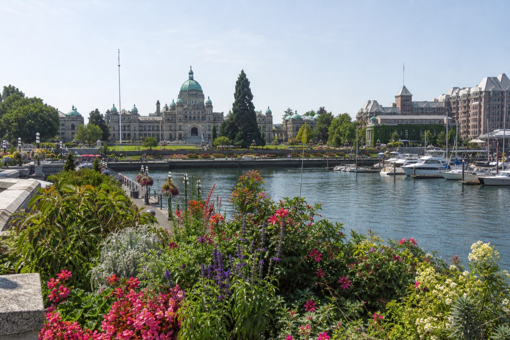 British Columbia Parliament Buildings across Victoria's Inner Harbour