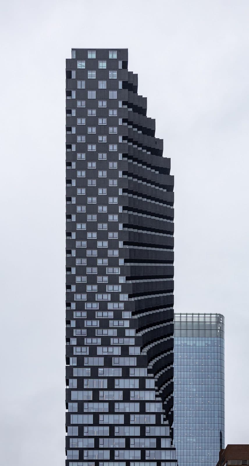 The stepped glass tower of TELUS Sky in downtown Calgary