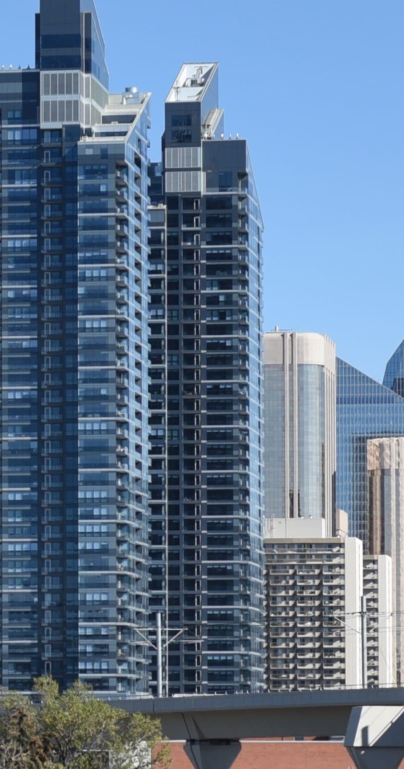 West Village Towers II seen from Sunalta CTrain station