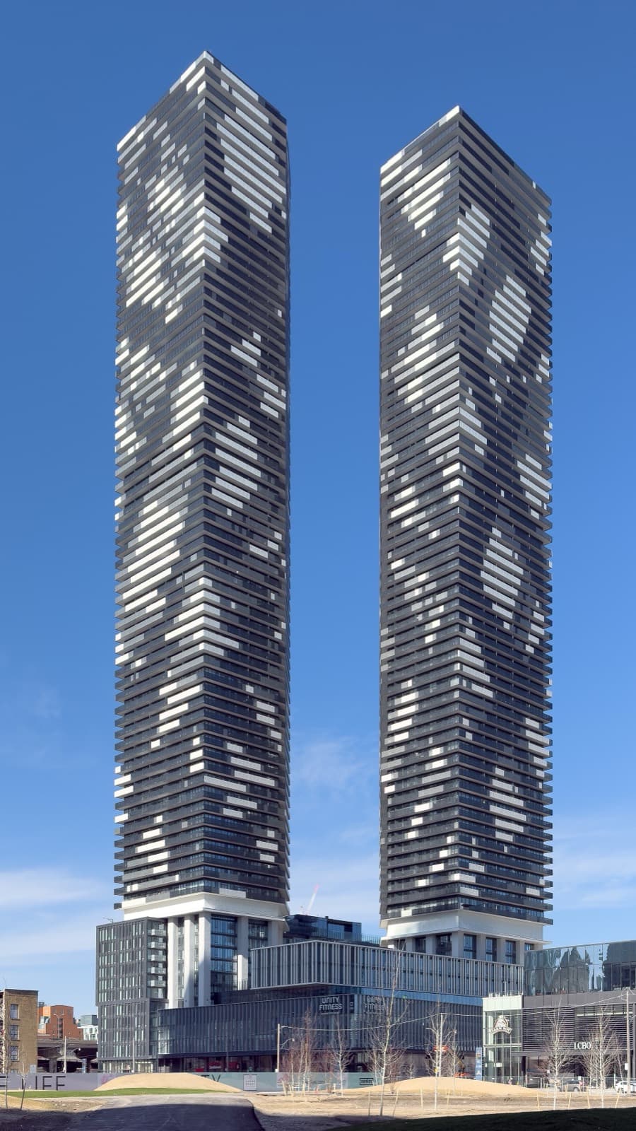 Sugar Wharf condo towers on Toronto's Queens Quay East waterfront