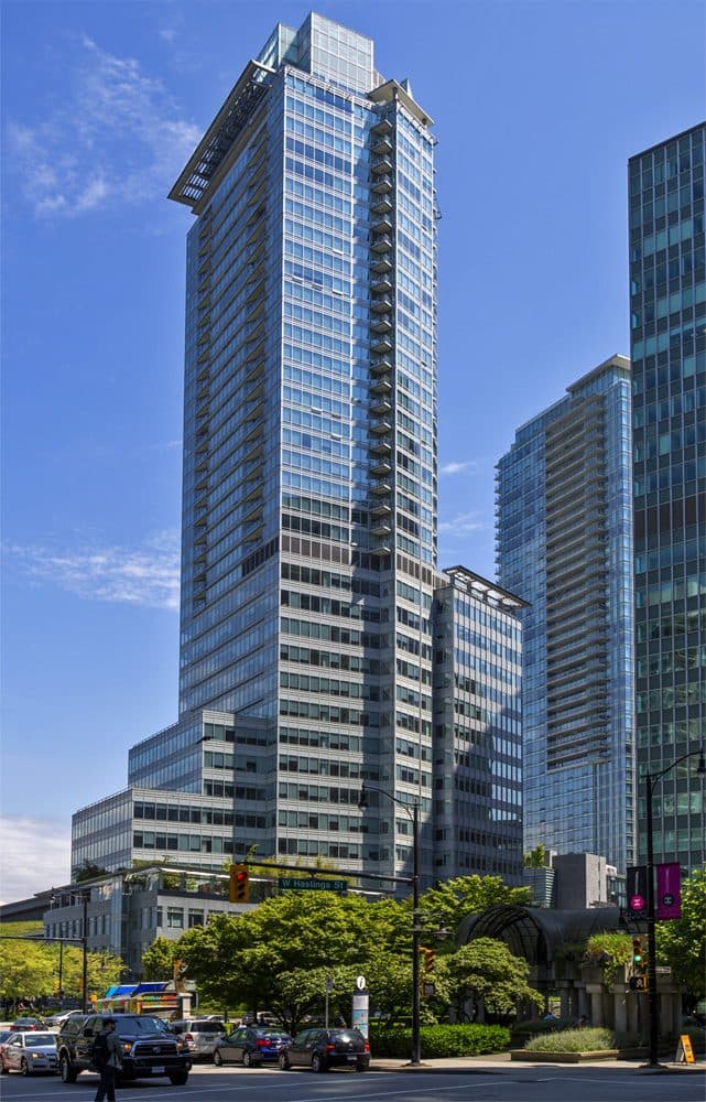 Shaw Tower, a tall glass office and residential tower in Coal Harbour