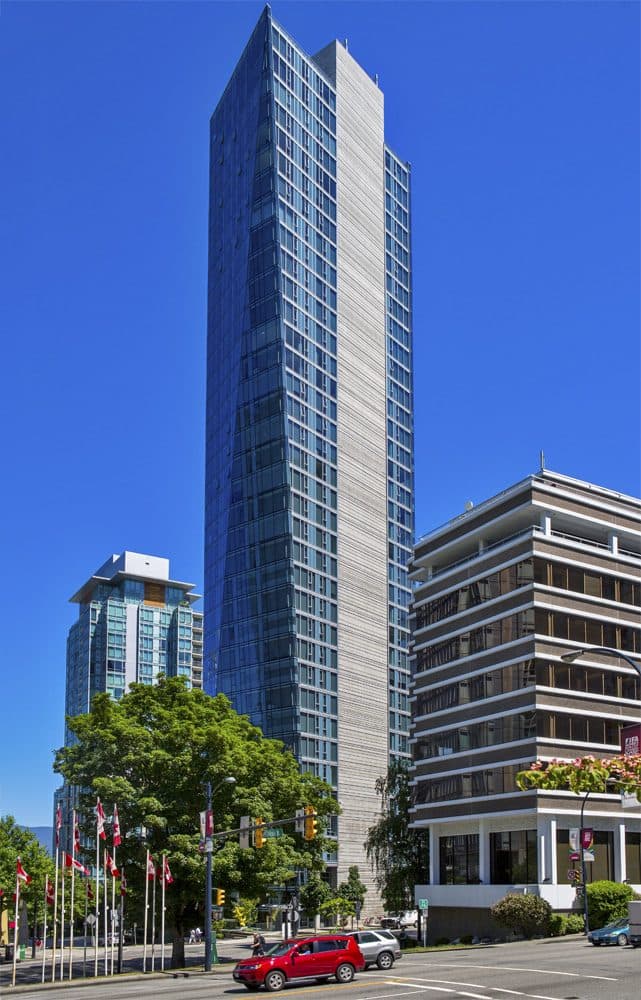 West Pender Place, a slim glass tower in Coal Harbour, Vancouver